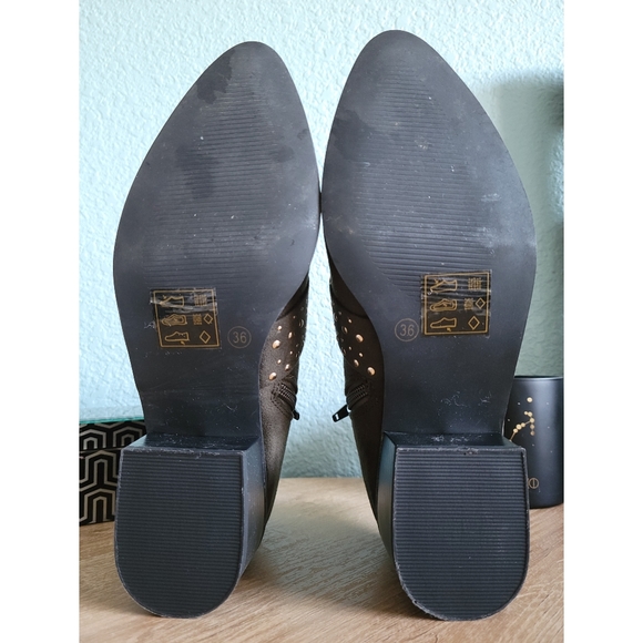 Topshop | "Buddy" Studded Ankle Booties - Olive - Picture 8 of 8